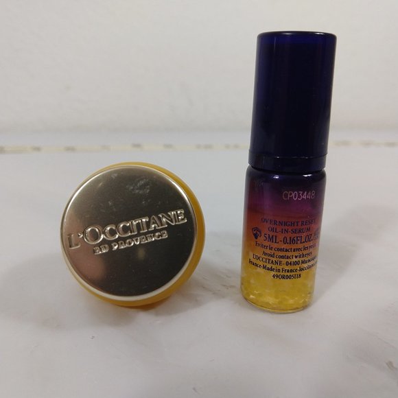 L'Occitane Immortelle Devine Cream, Reset Overnight Serum Travel Size - Picture 4 of 6